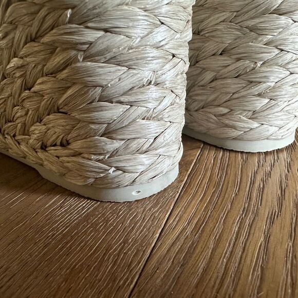 Vince Gilian Square Toe Woven Strap Espadrille Wedge Heel Sandals - Picture 10 of 13